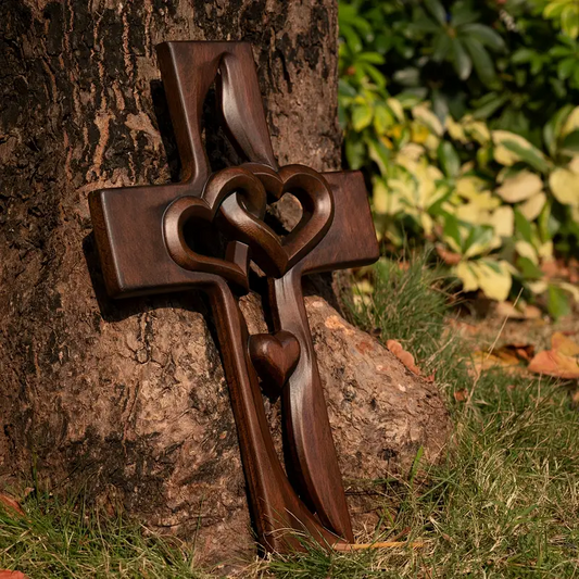 Last Day Special Sale 49% OFF-❤️Intertwined Hearts Wooden Cross